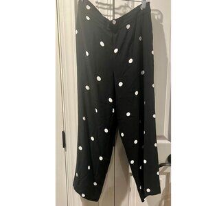 Loft Black & White polka-dot pants - size small